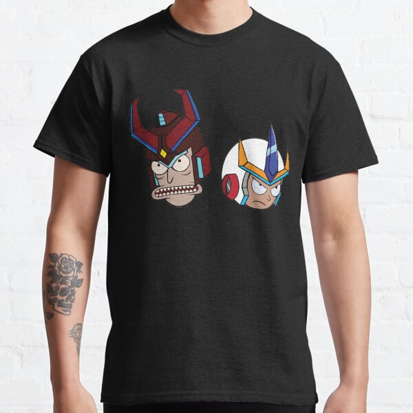 Super Cool Rick and Morty™ Heads with Combat Armour Helmet Classic T-Shirt