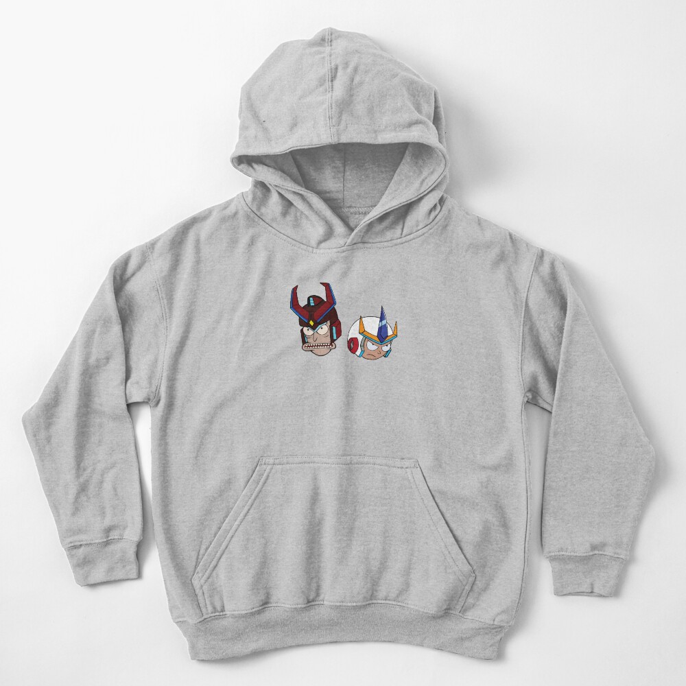 Super Cool Rick and Morty™ Heads with Combat Armour Helmet Kids Pullover Hoodie
