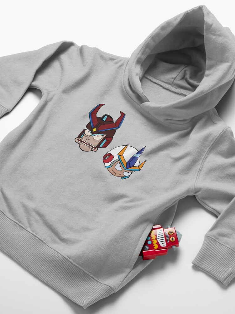 Alternate view of Super Cool Rick and Morty™ Heads with Combat Armour Helmet Toddler Pullover Hoodie