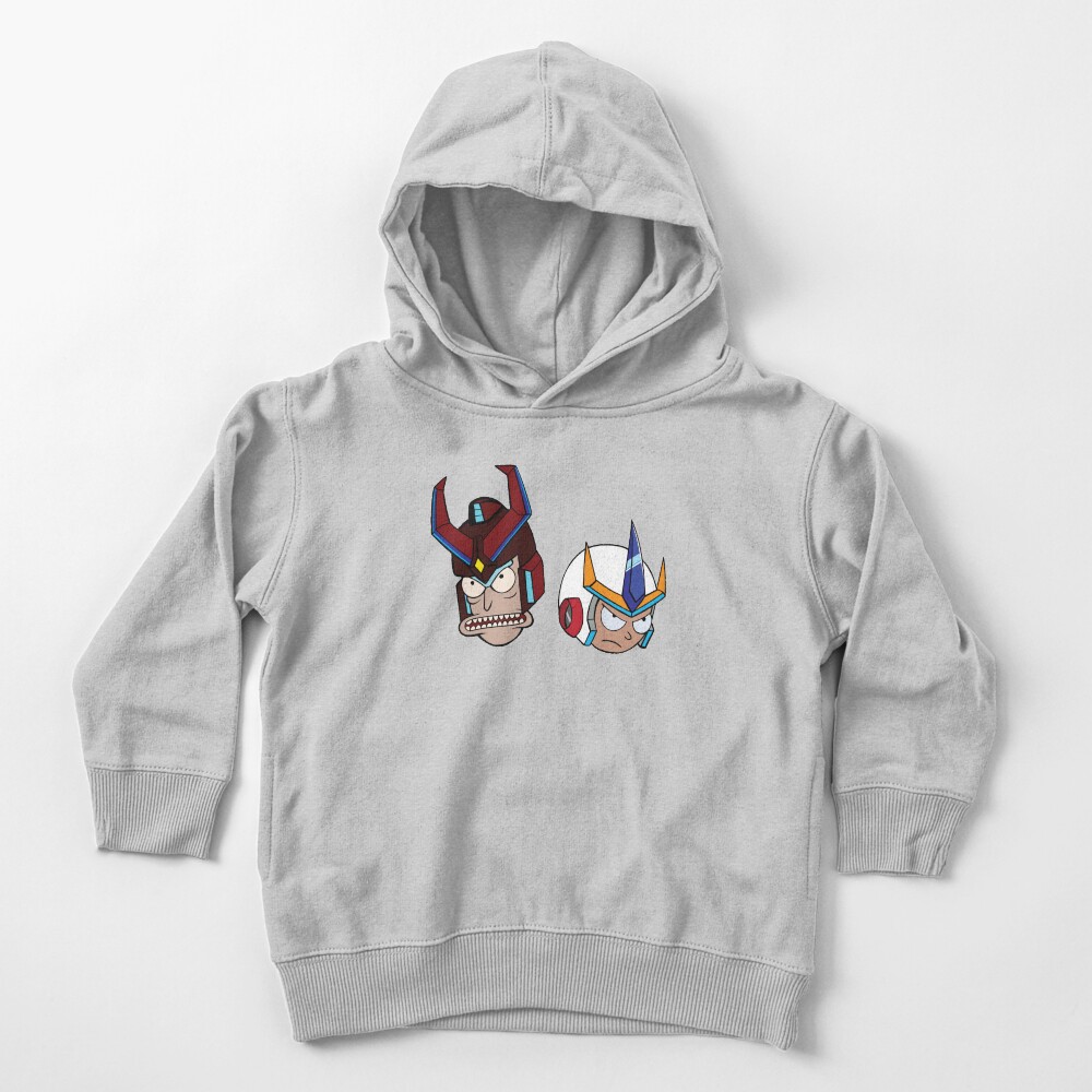 Super Cool Rick and Morty™ Heads with Combat Armour Helmet Toddler Pullover Hoodie