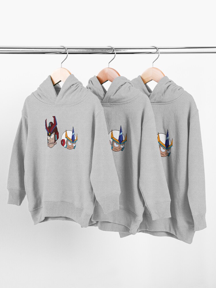 Alternate view of Super Cool Rick and Morty™ Heads with Combat Armour Helmet Toddler Pullover Hoodie