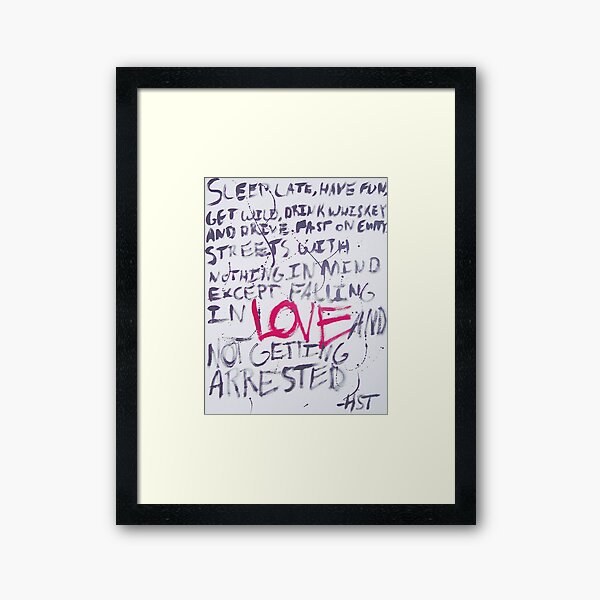 Hunter S. Thompson Quote Framed Art Print