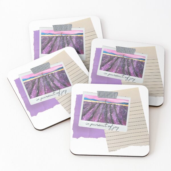 Item preview, In Pursuit of Joy Purple Painting Lavender Fields Motivational Inspirational Quote designed and sold by ArianaDagan.