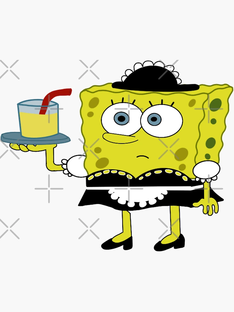 The Art of SpongeBob on X: A design for SpongeBob in a maid costume as  seen in the episode Can You Spare a Dime?  / X