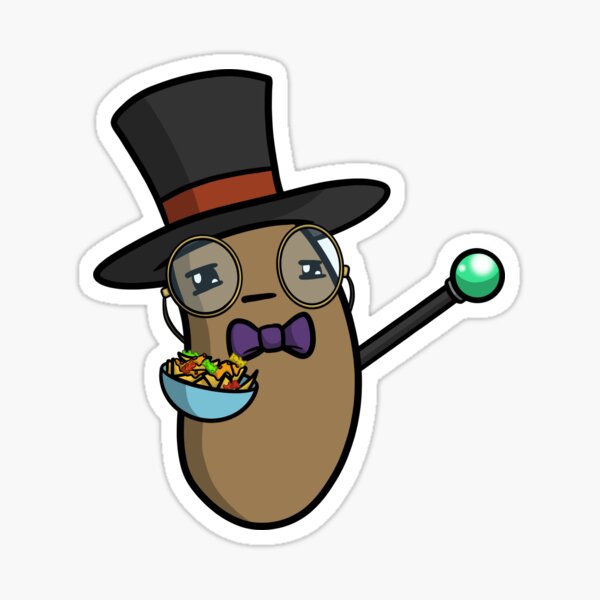 Height of Fancy Logan the Potato Sticker