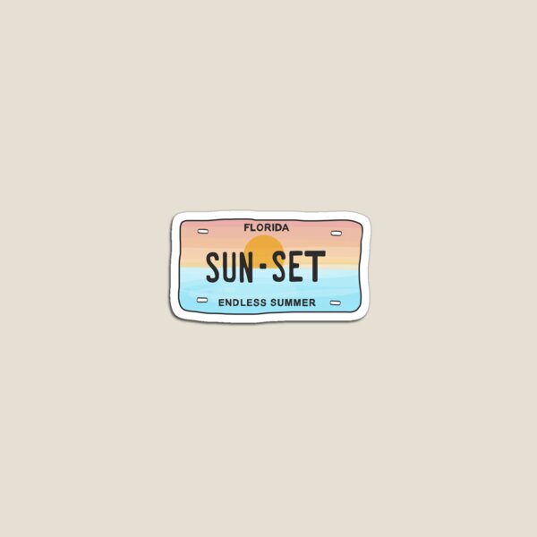 Item preview, florida sunset license plate  designed and sold by Katrinalanger.