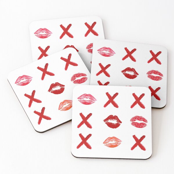 Item preview, lipstick kiss tic tac toe  designed and sold by am-mantilla2156.