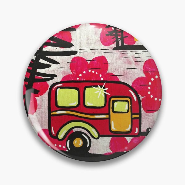Item preview, Vintage Happy Camper in Red designed and sold by theclevercorvid.