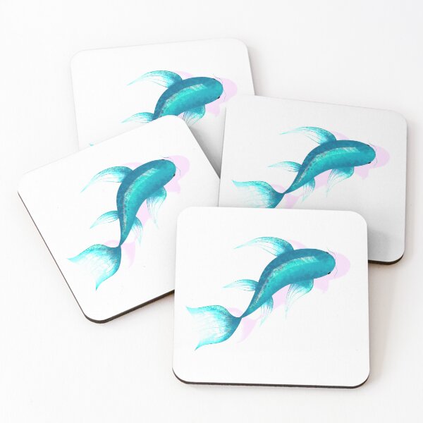 Item preview, teal goldfish / koi fish designed and sold by Jenny Romeril.