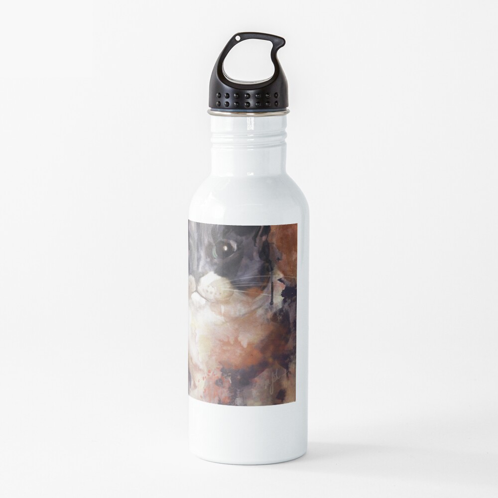 Baby the Grey and White Cat Water Bottle