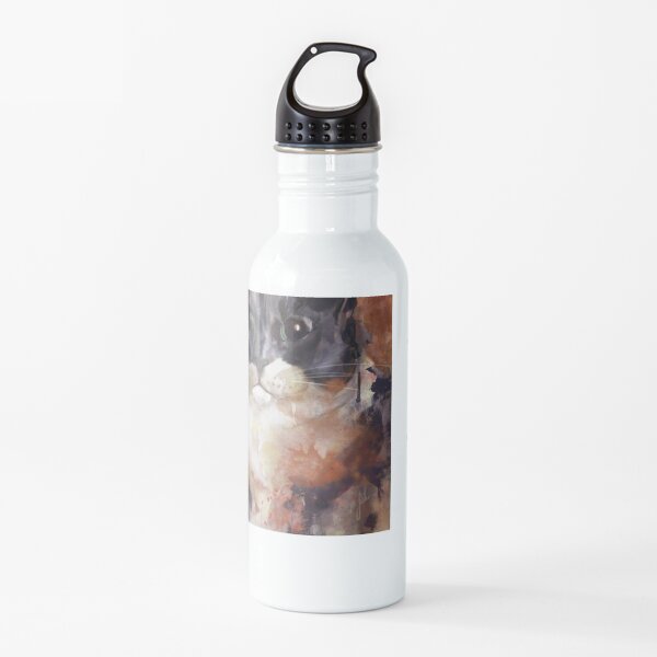Baby the Grey and White Cat Water Bottle