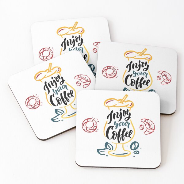 Item preview, Copy of Enjoy coffee with a donut and croissant, coffee cocktail glass on white background designed and sold by coffeeapparel.