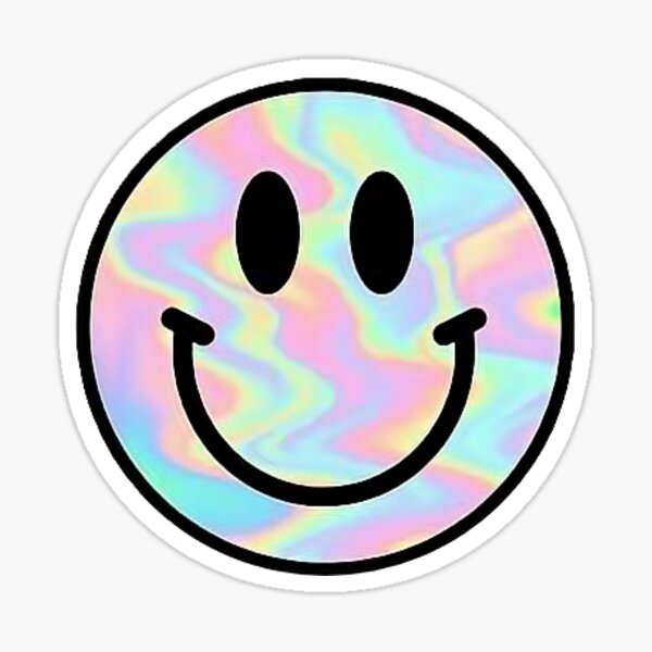 Stoned Smiley Face Sticker - U.S. Custom Stickers