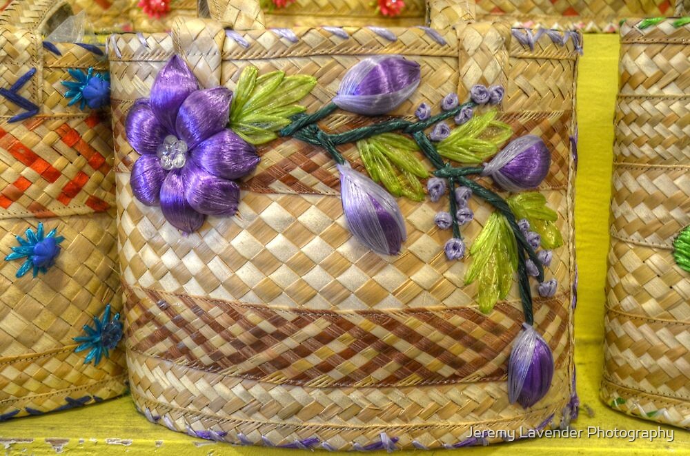 "Old Fashion Handmade Straw Bag in The Bahamas" by Jeremy Lavender