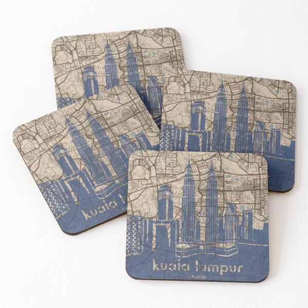 Item preview, Map + Silhouette | Kuala Lumpur designed and sold by CPTVDesign.