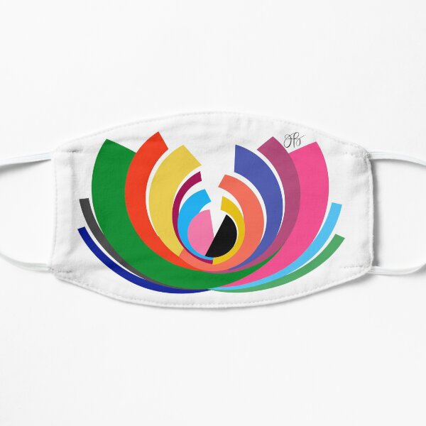 Abstract Lotus Flat Mask