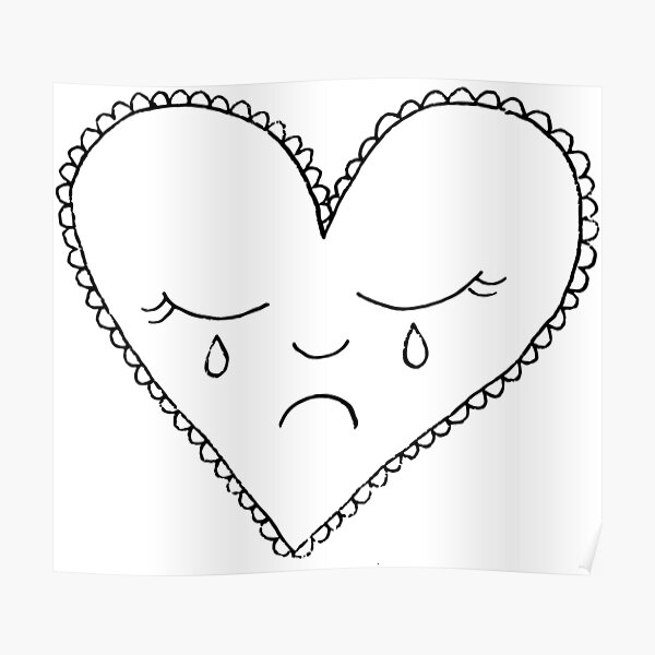 Crying Heart Tattoo Posters Redbubble