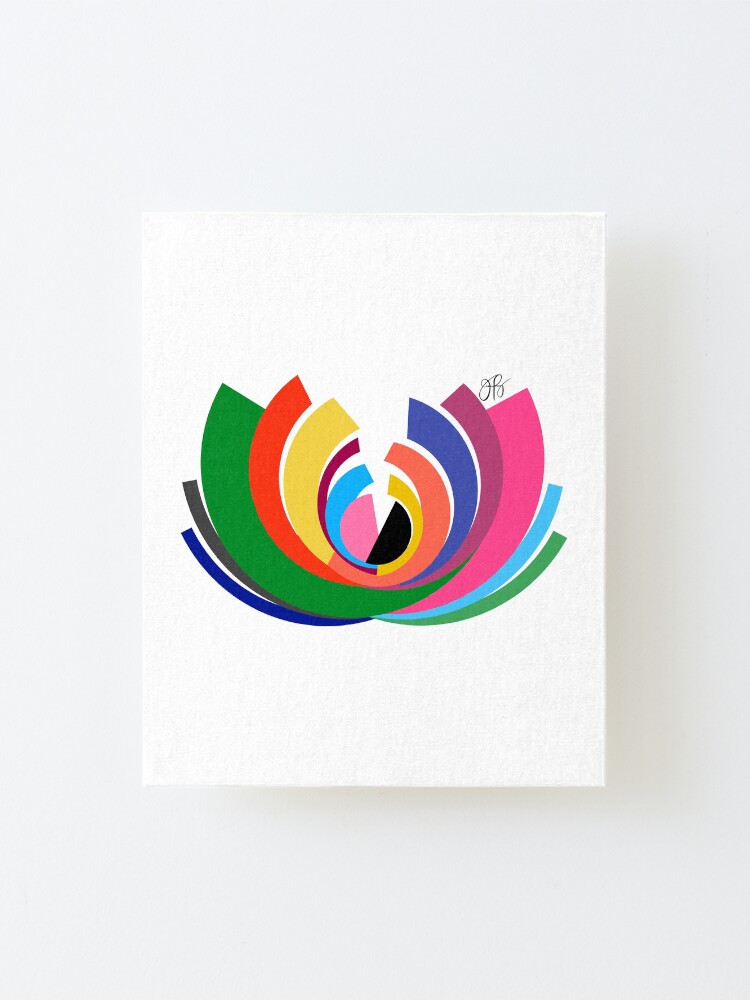 Alternate view of Abstract Lotus Mounted Print