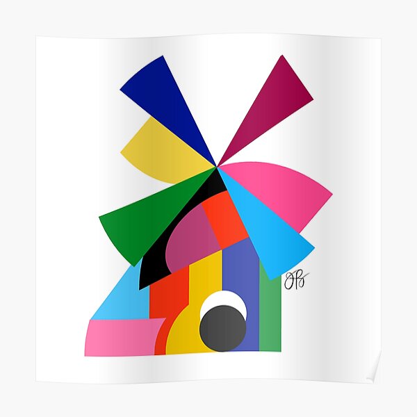Abstract Windmill Poster