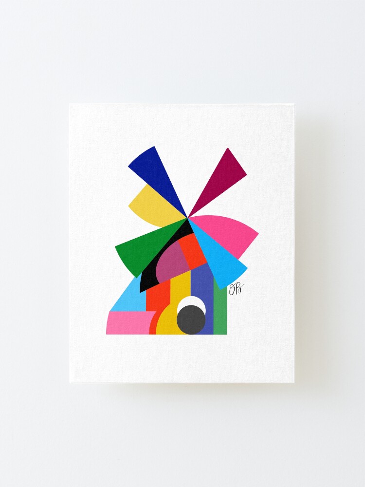 Alternate view of Abstract Windmill Mounted Print