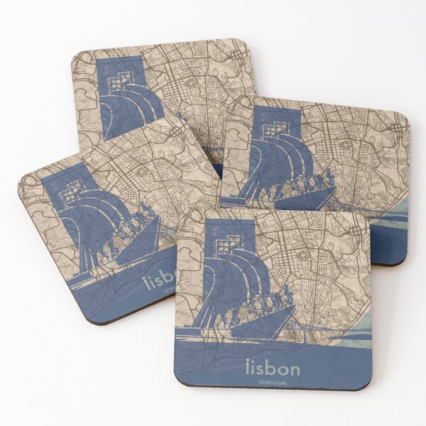 Item preview, Map + Silhouette | Lisbon designed and sold by CPTVDesign.