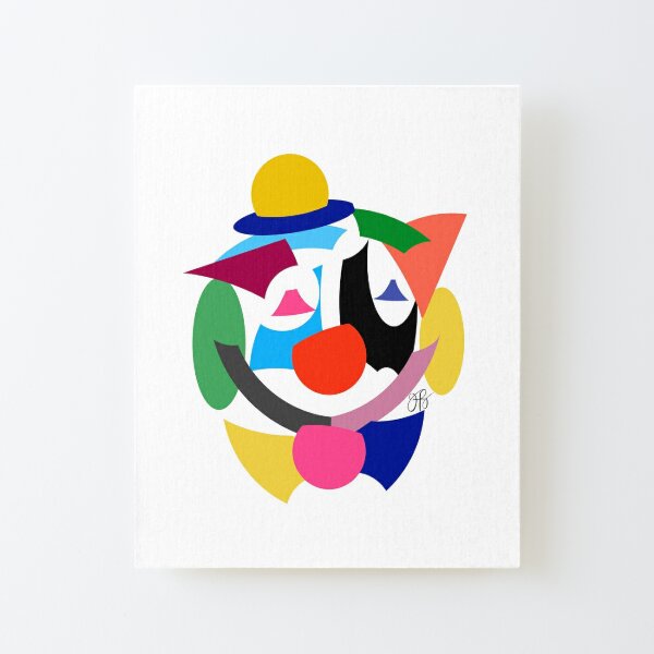 Abstract Clown Canvas Mounted Print