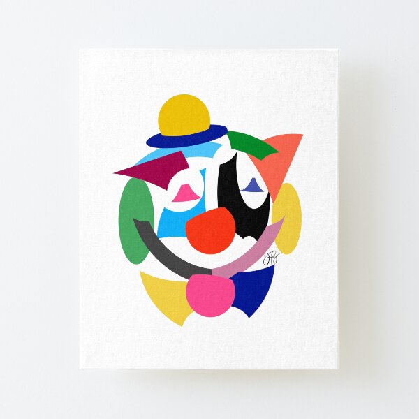 Abstract Clown Canvas Mounted Print