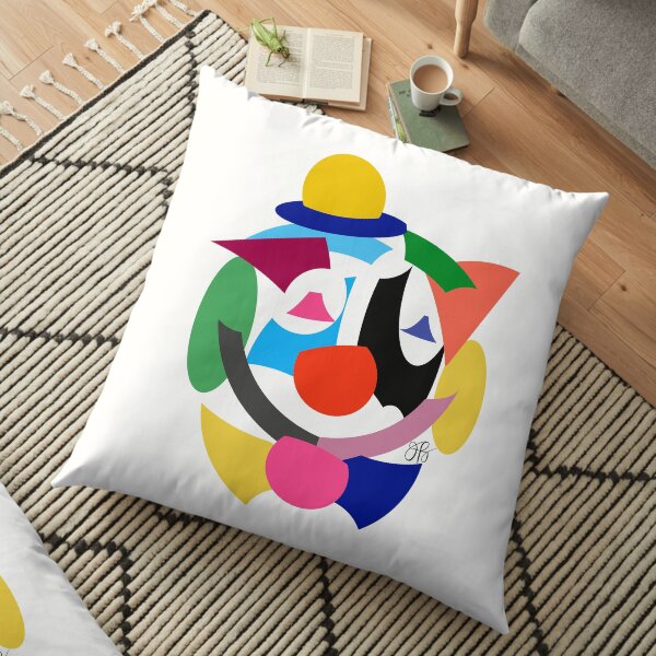 Abstract Clown Floor Pillow