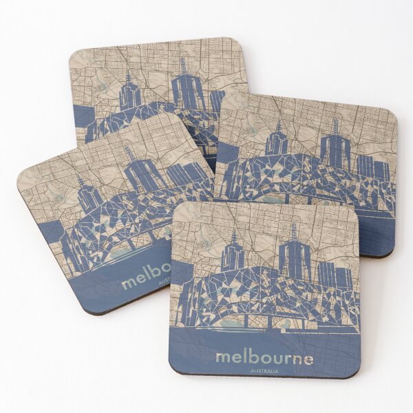 Item preview, Map + Silhouette | Melbourne designed and sold by CPTVDesign.