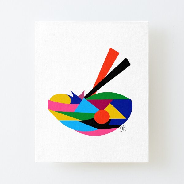 Abstract Ramen Canvas Mounted Print