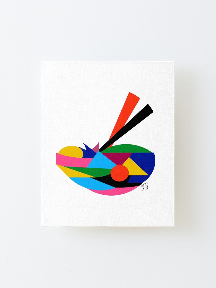 Alternate view of Abstract Ramen Mounted Print