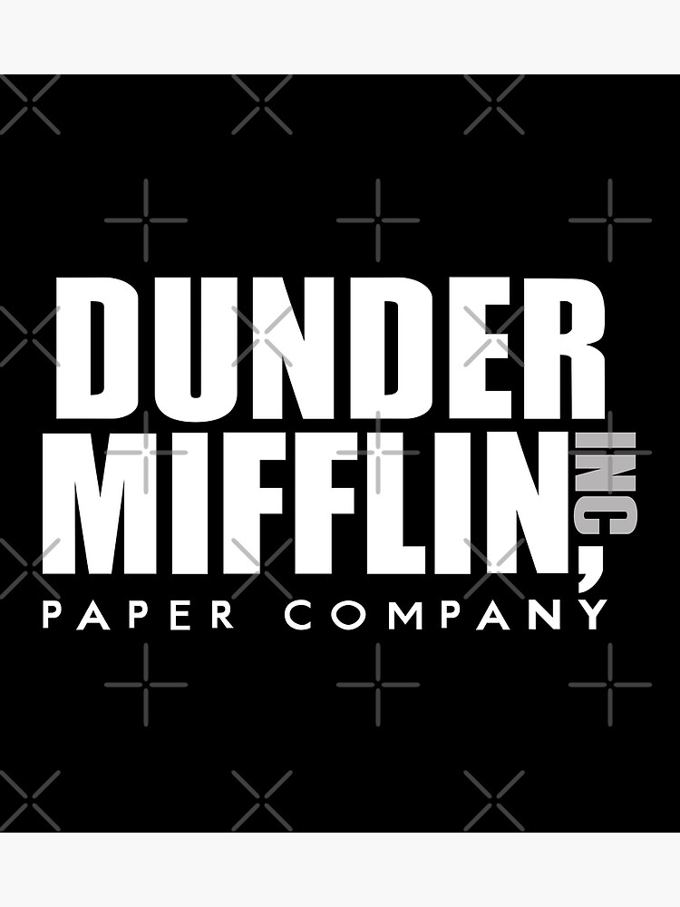 The Office - Dunder Mifflin Paper Company Logo - Black Poster for