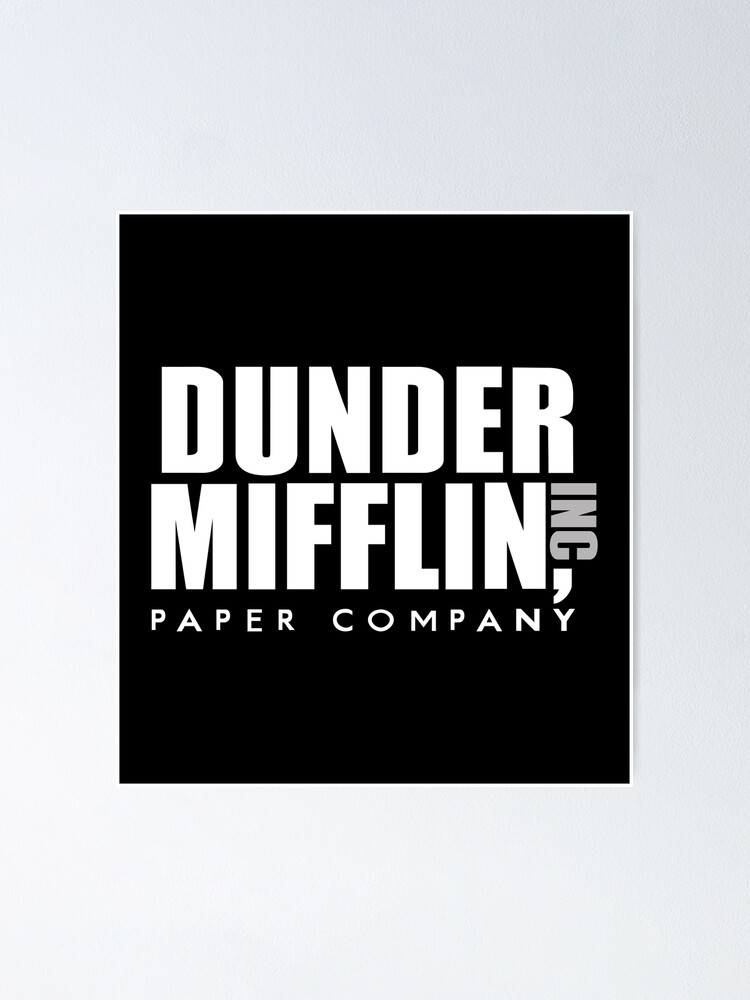 The Office - Dunder Mifflin Paper Company Logo - Black Poster for