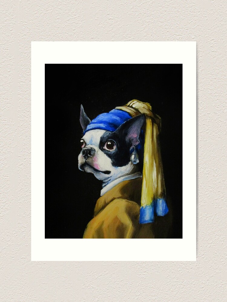 Alternate view of With a Pearl Earring Art Print