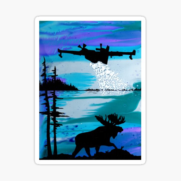 Waterbomber and The Moose Sticker