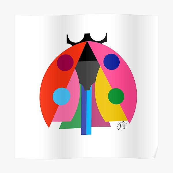Abstract Ladybug Poster