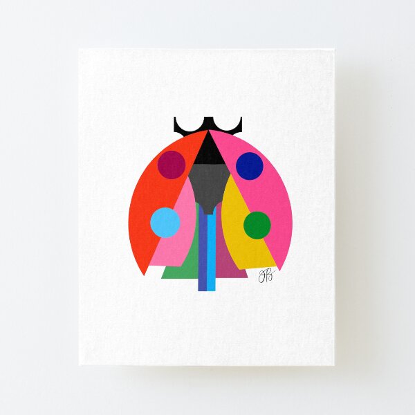 Abstract Ladybug Canvas Mounted Print