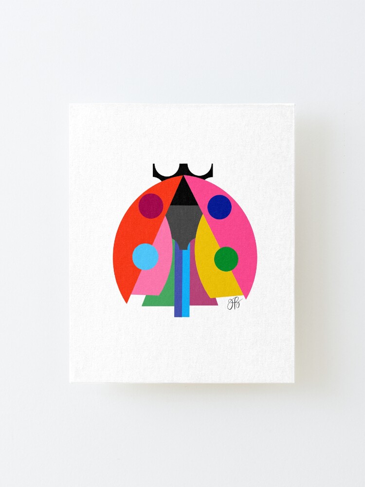 Alternate view of Abstract Ladybug Mounted Print