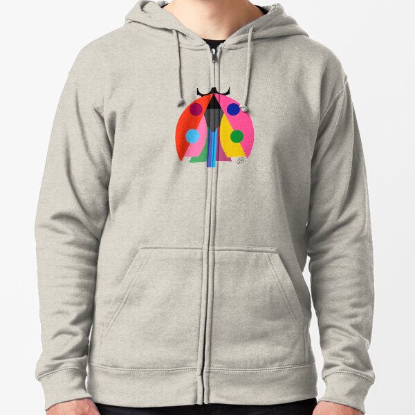Abstract Ladybug Zipped Hoodie