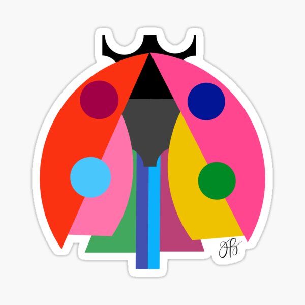 Abstract Ladybug Sticker