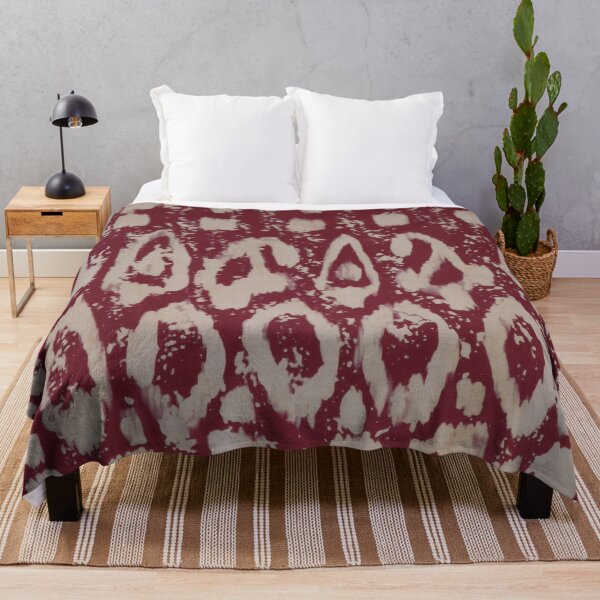 Item preview, Ikat Warp in Wine and Beige designed and sold by Leslie Rogers Todder.