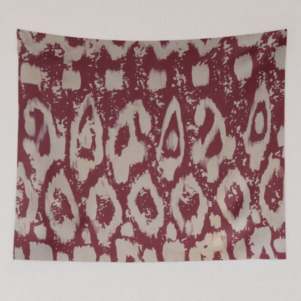 Item preview, Ikat Warp in Wine and Beige designed and sold by Leslie Rogers Todder.