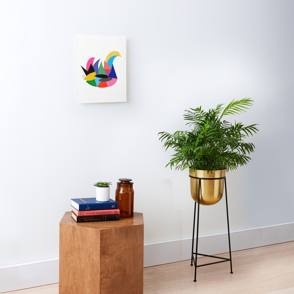 Abstract Swan Mounted Print