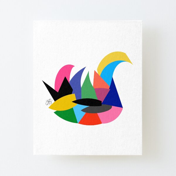 Abstract Swan Canvas Mounted Print