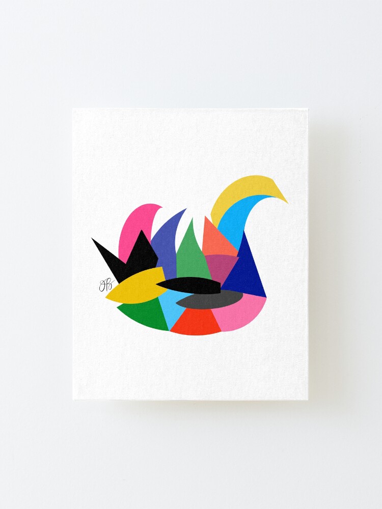 Alternate view of Abstract Swan Mounted Print