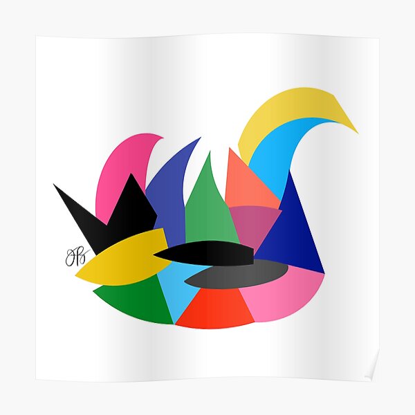 Abstract Swan Poster