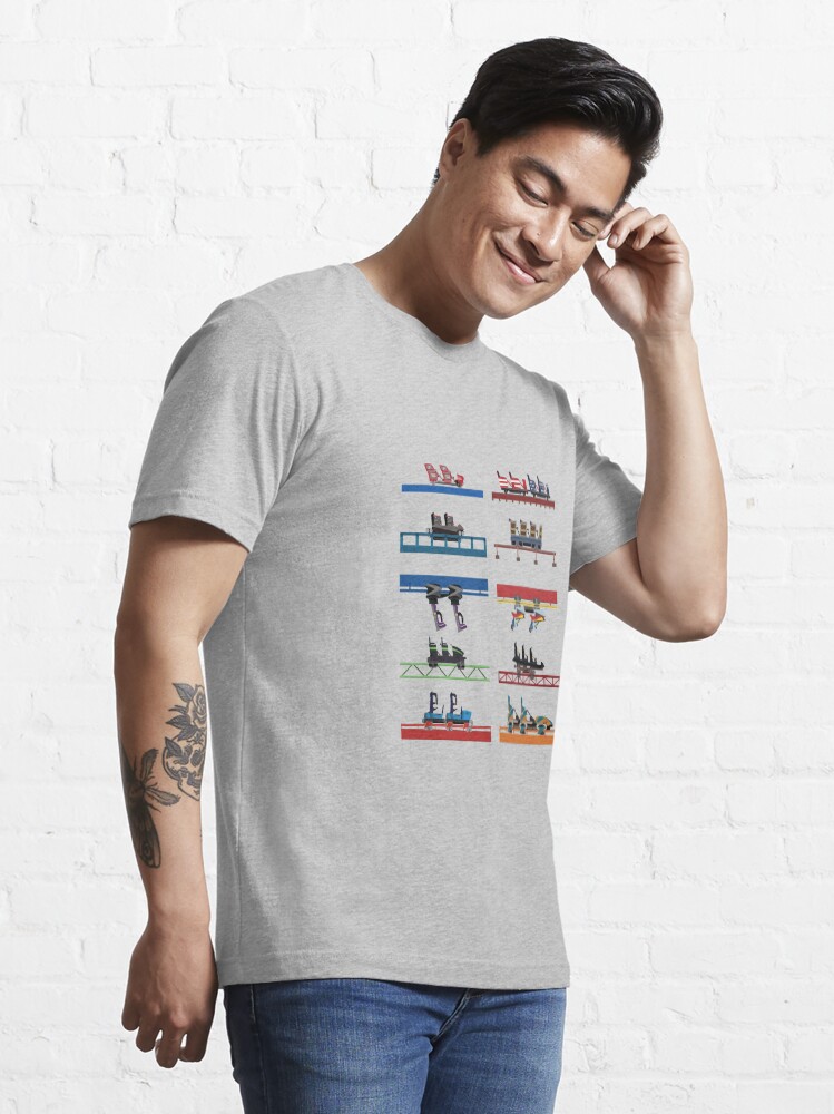 Alternate view of Six Flags Over Georgia Coaster Cars Design Essential T-Shirt