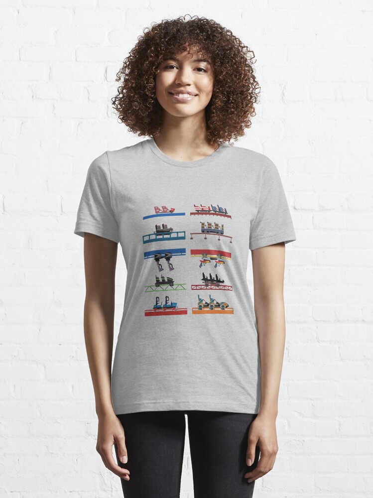 Alternate view of Six Flags Over Georgia Coaster Cars Design Essential T-Shirt
