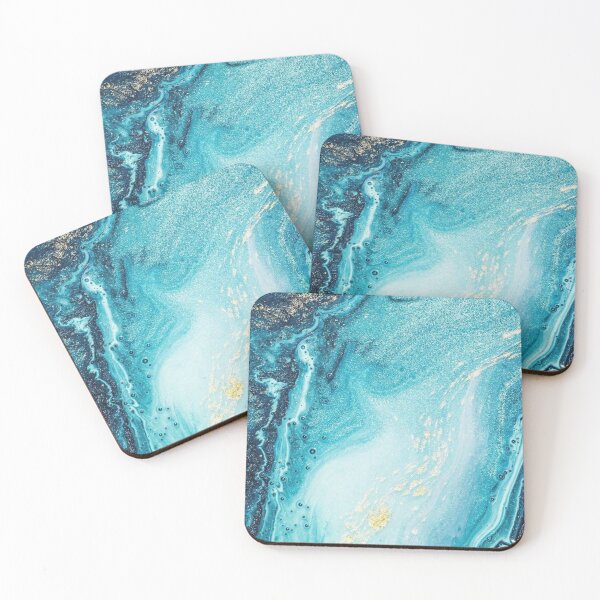 Item preview, BLUE AND GOLD MARBLE PATTERN designed and sold by abbymoriartyy.