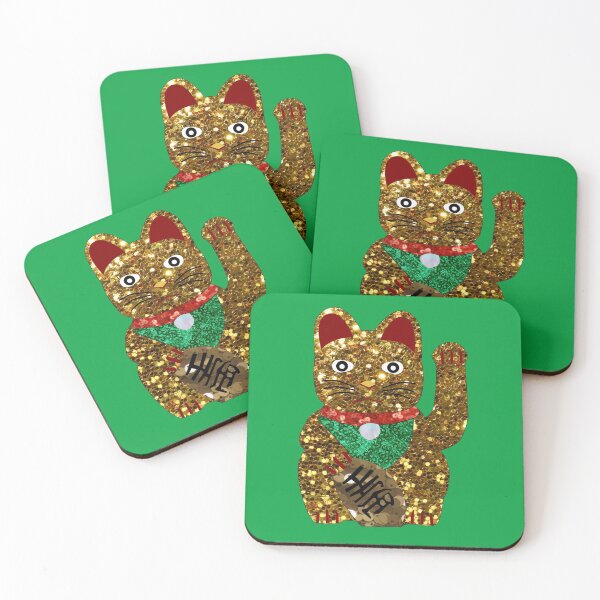 Item preview, gold maneki neko cat designed and sold by Gossip Rag.